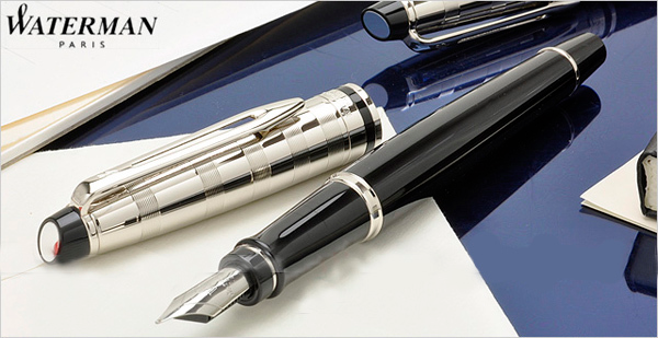 «Перова ручка Waterman Expert Deluxe Black CT (10 038)», бренду Waterman - фото №1