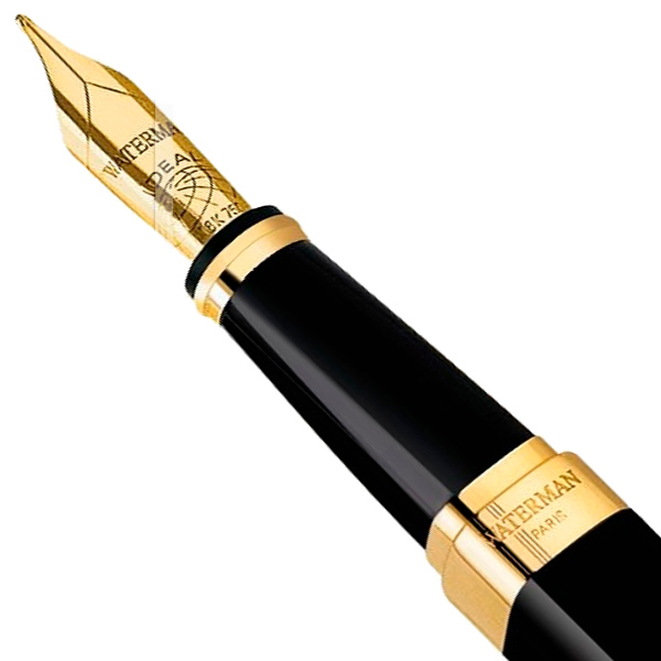  «Ручка Waterman EXCEPTION Slim Black GT FP F (11 028)», бренда Waterman - фото №1