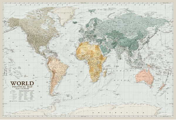 Бумажная книга «World. Politikal map. 1:34 500 000» - фото №1