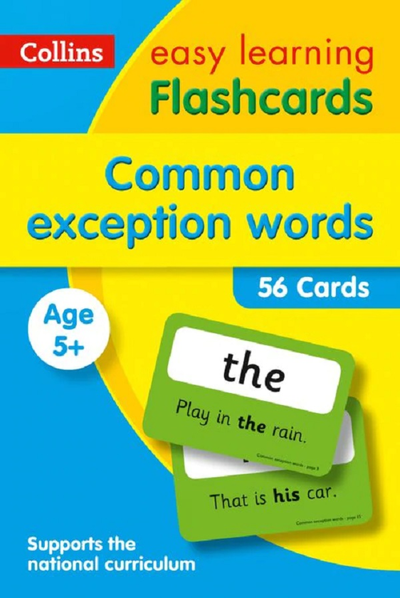 Паперова книга «Common Exception Words Flashcards: Ideal for Home Learning» - фото №1