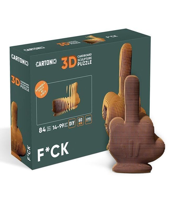 Картонний конструктор Cartonic 3D Puzzle F*ck – YAKABOO, купить по