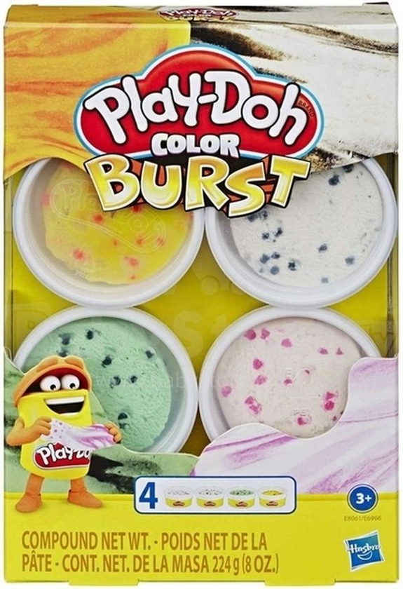  «Набір пластиліну Play-Doh Вибух кольору 4 баночки (5010993619092)», бренду Hasbro - фото №1