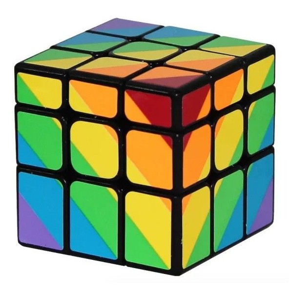  «Игрушка-головоломка YJ Unequal 3x3 rainbow cube (YJBDJ2)», бренда YJ - фото №1