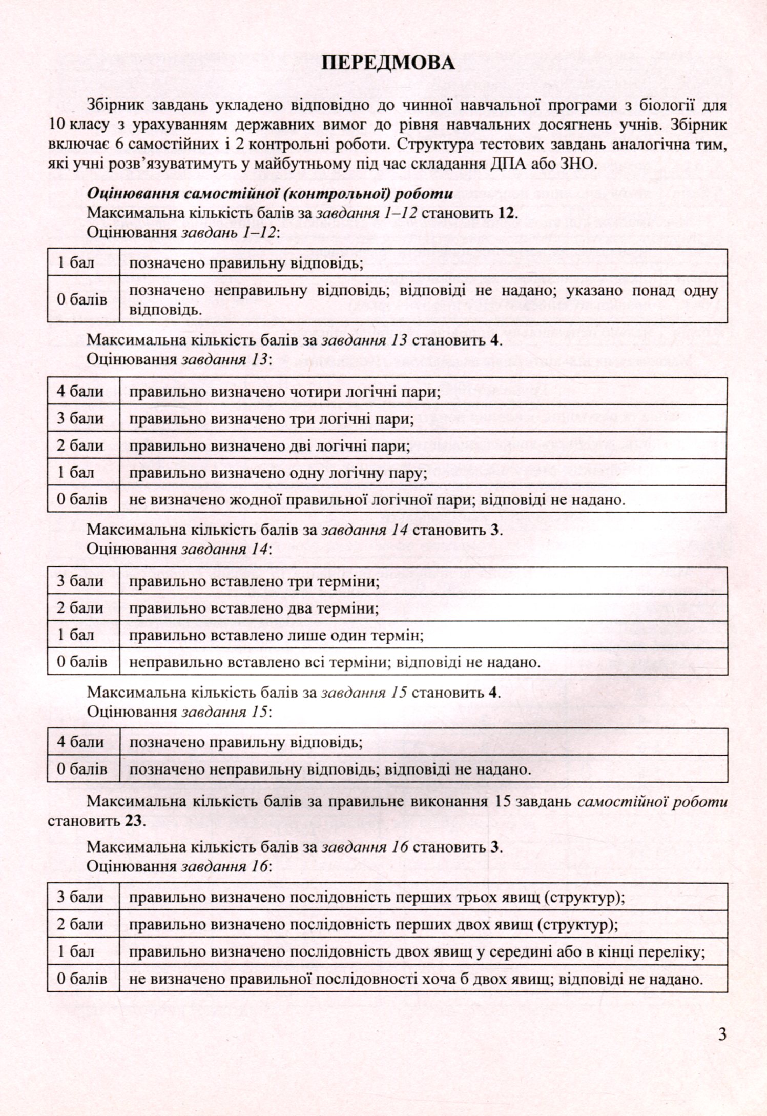 Біологія. Тестовий контроль. 10 клас — фото 3