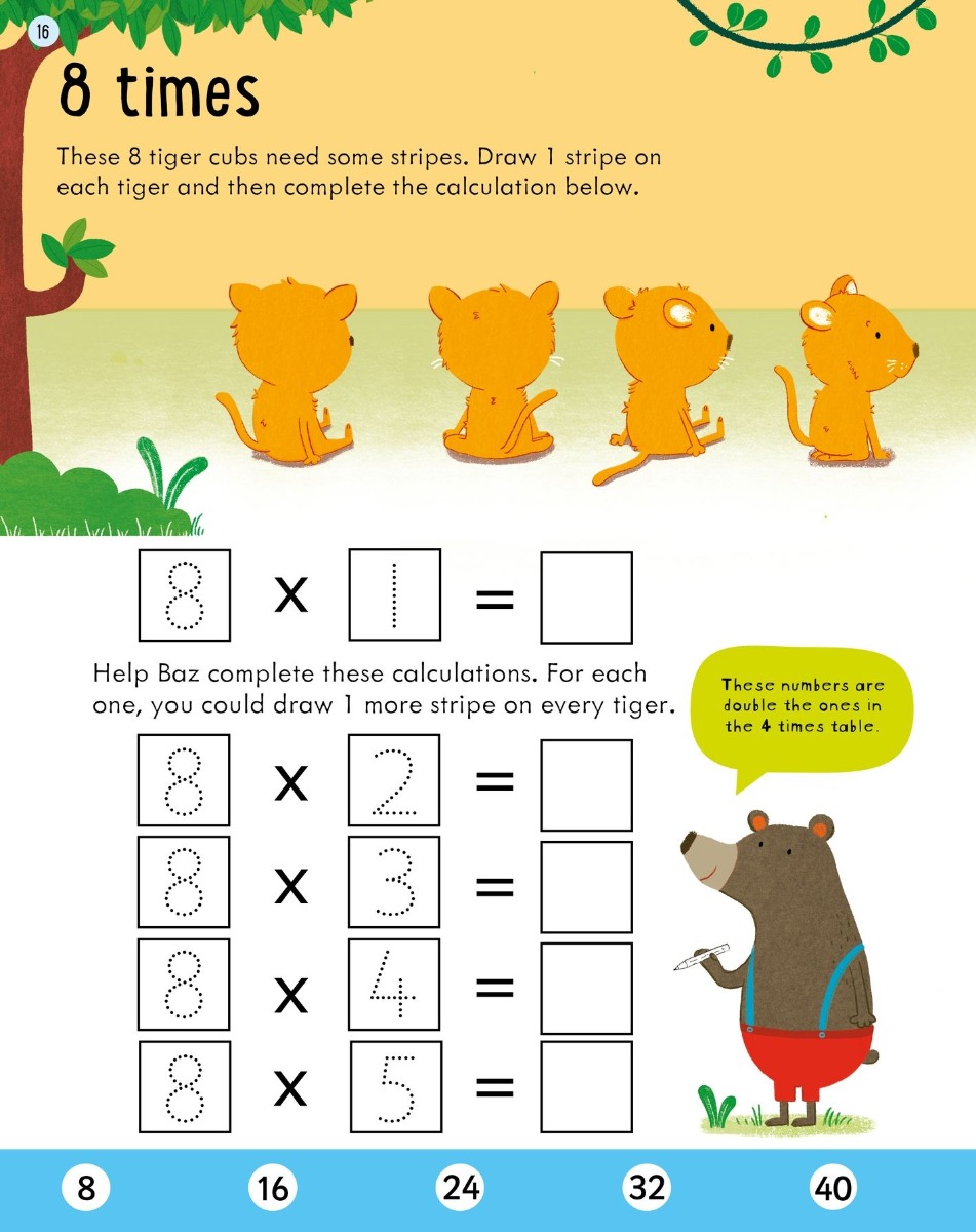 [object Object] «Usborne Workbooks Times Tables 6-7», автор Бэти Холли - фото №2 - миниатюра
