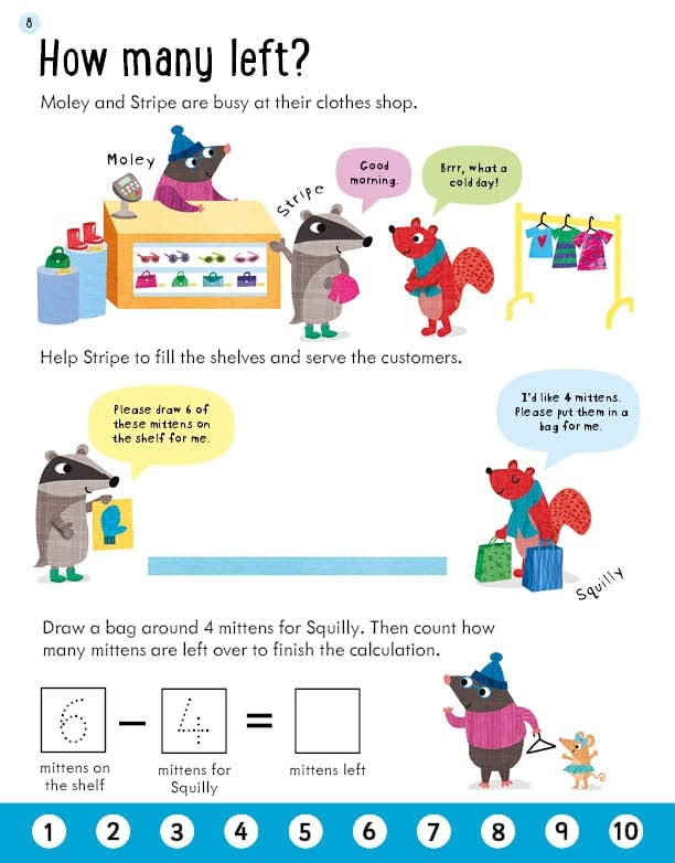 [object Object] «Usborne Workbooks Subtracting 5-6», автор Бэти Холли - фото №2 - миниатюра