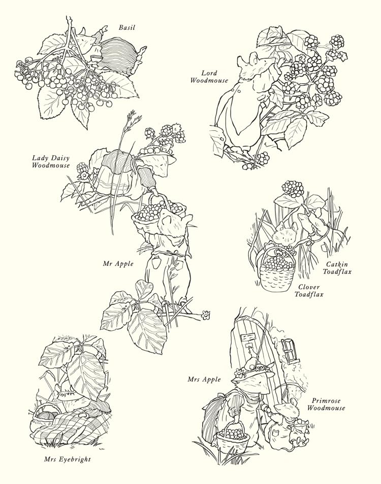 [object Object] «Brambly Hedge: Festive Colouring Book», автор Джилл Барклем - фото №2 - миниатюра