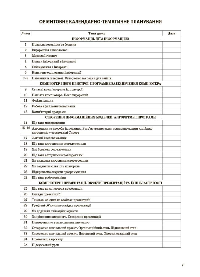 [object Object] «Інформатика. 4 клас (за підручником М. М. Корнієнко, С. М. Крамаровської, І. Т. Зарецької)», автор Валентина Порощук - фото №3 - мініатюра
