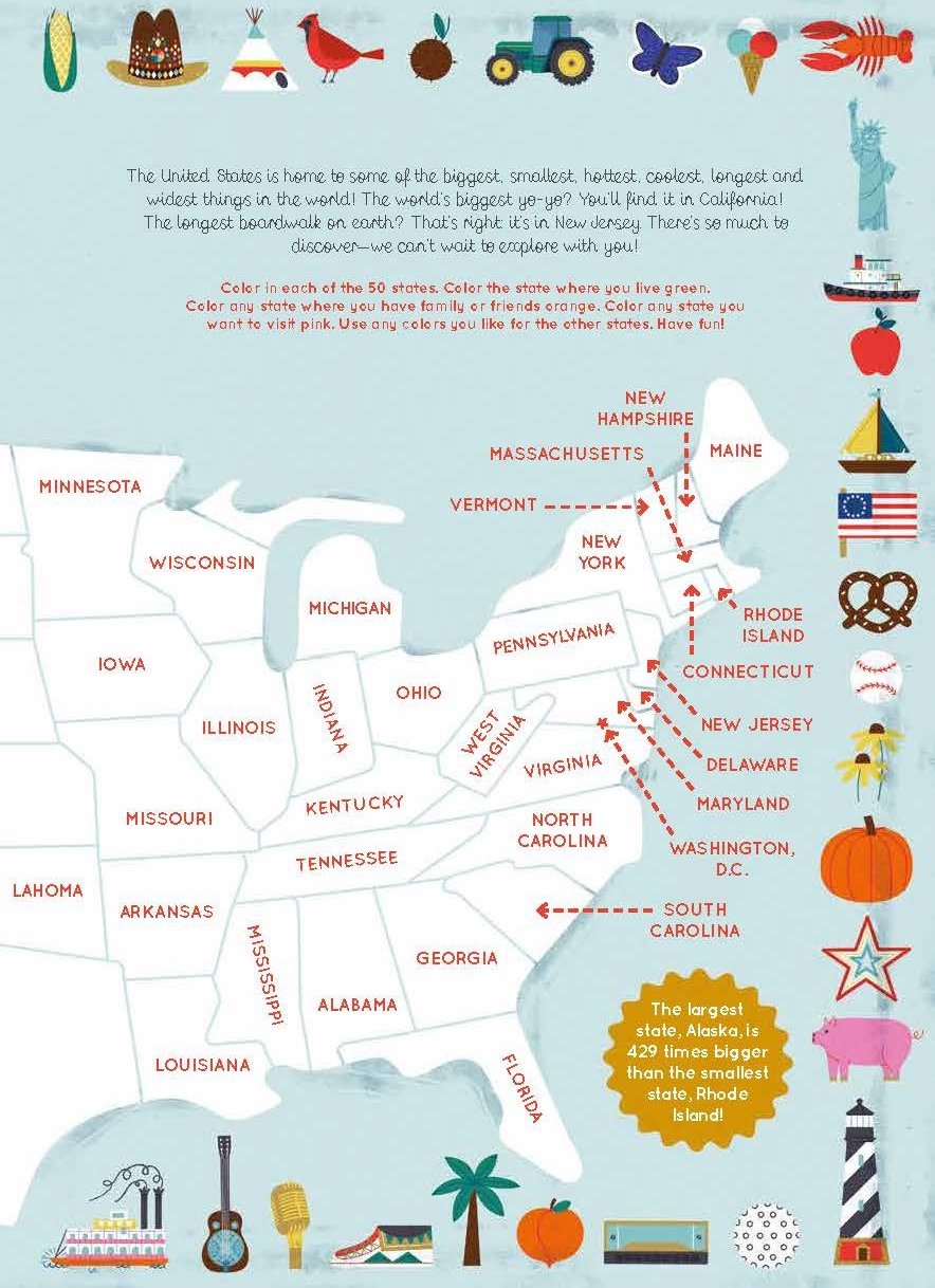 [object Object] «The 50 States. Activity Book», автор Габриэль Балкан - фото №3 - миниатюра