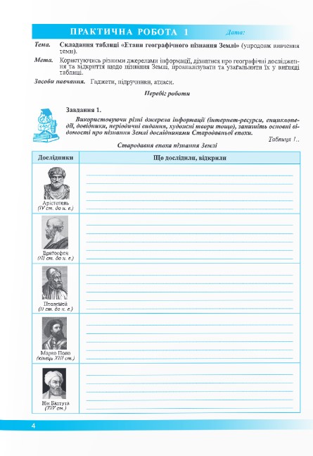 [object Object] «Географія. Зошит для практичних робіт. 6 клас», автор Ольга Варакута - фото №4 - мініатюра