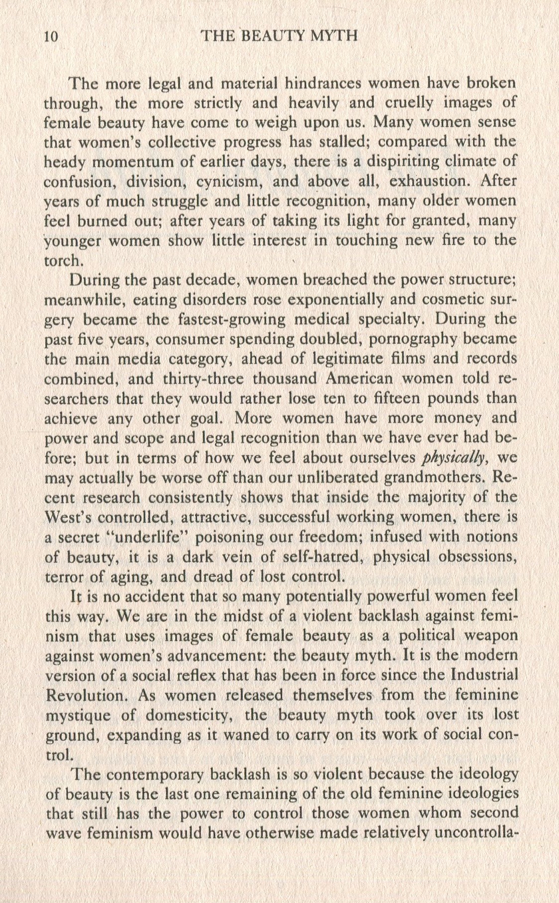 Книга «The Beauty Myth. How Images of Beauty are Used Against Women», автора Наомі Вульф - фото №1