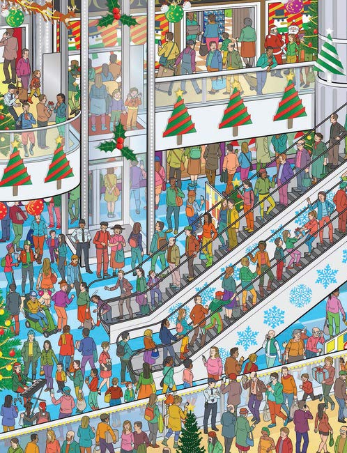 [object Object] «Where's Santa's Reindeer? A Festive Search and Find Book», авторів Пол Моран, Гергей Форіж, Адам Лінлі, Хорхе Сантільян - фото №4 - мініатюра