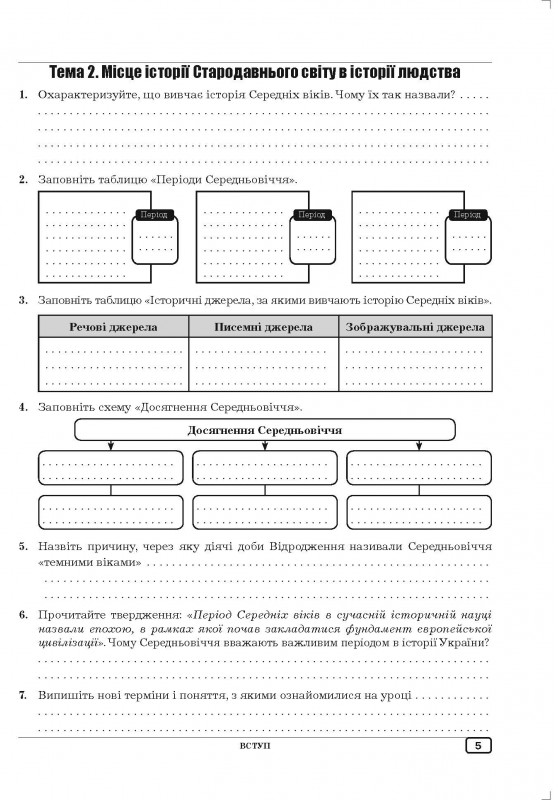 [object Object] «Історія: Україна і світ. 7 клас. Робочий зошит», авторов Юлия Гук, Александр Гук - фото №6 - миниатюра