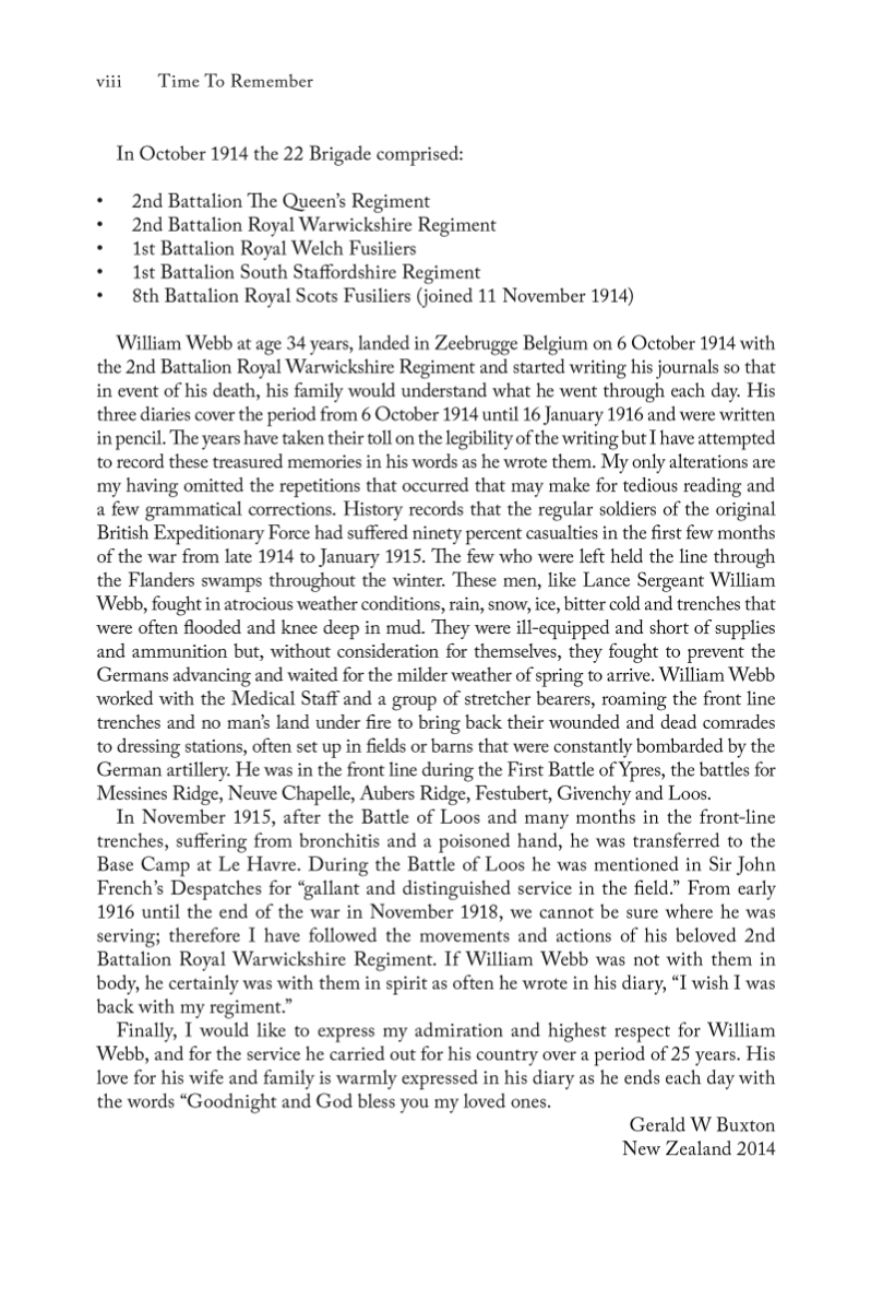 [object Object] «Time to Remember: The Journal of Lance Sergeant William Webb, October 1914-January 1916, 2nd Battalion Royal Warwickshire Regiment, 7th Division 1914-1918», автор Джеральд Бакстон - фото №5 - миниатюра