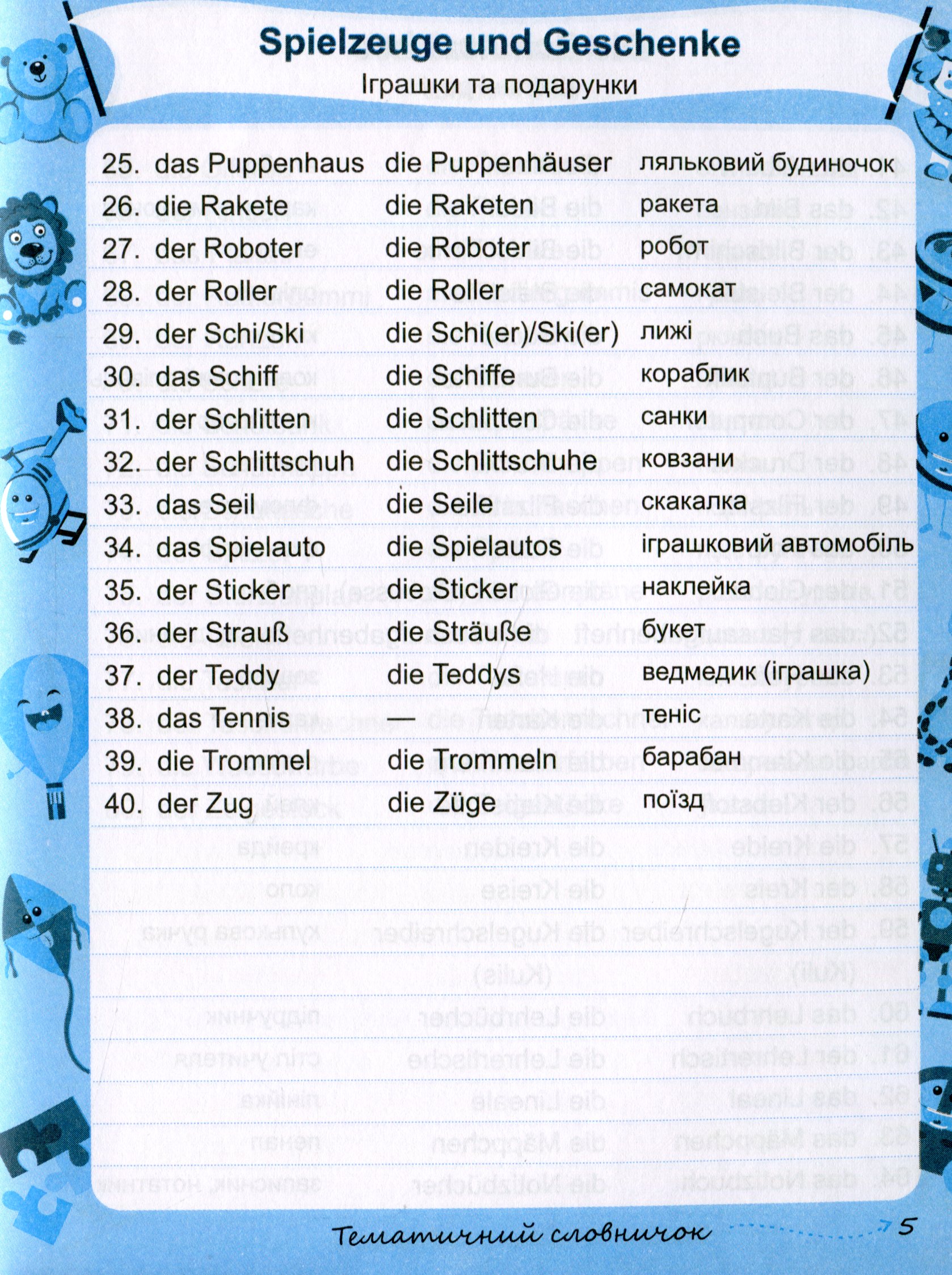 Deutsch Mein Vokabelheft. Мій словник з німецької мови. 1-4 класи — фото 7