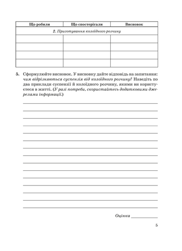 [object Object] «Хімія. 9 клас. Зошит для лабораторних дослідів, практичних робіт, домашніх експериментів, навчальних проектів», автор Наталія Титаренко - фото №6 - мініатюра