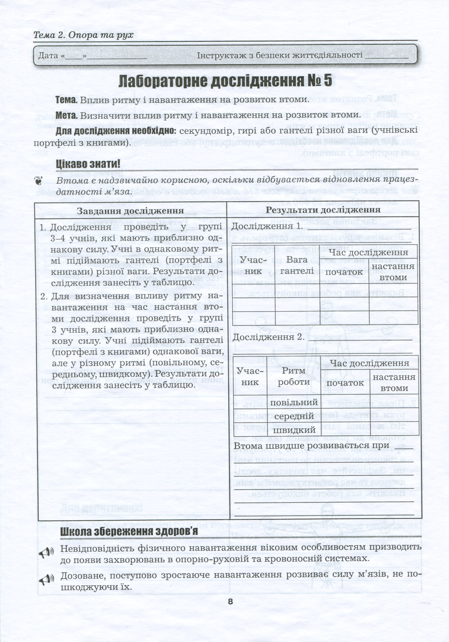 Біологія. 8 клас. Лабораторні дослідження, лабораторна робота, дослідницький практикум, проекти — фото 7