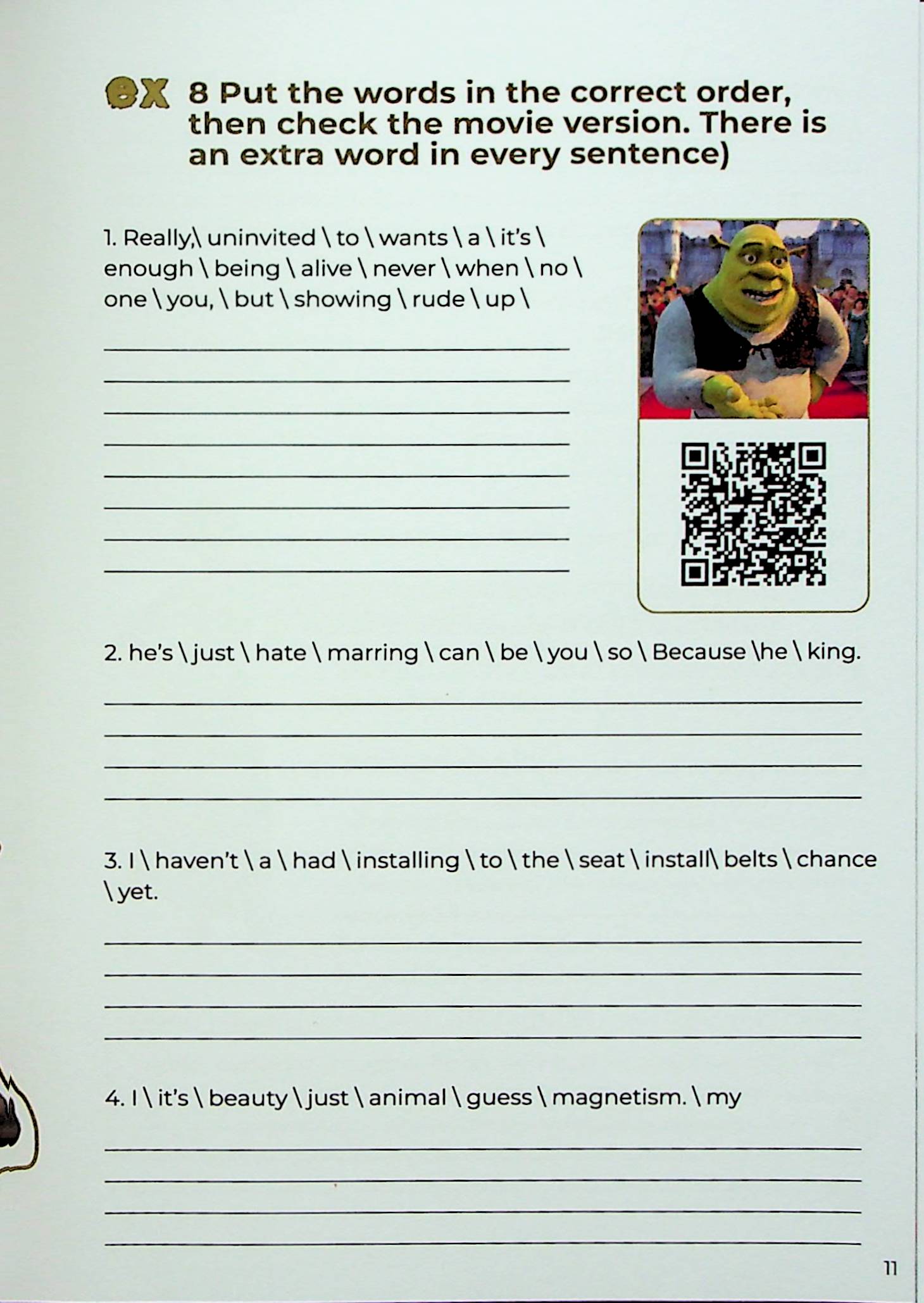 SHREK. Воркбук для вивчення англійської мови по мультфільмах. Рівень B2 — фото 9