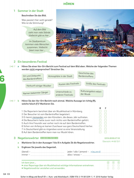 [object Object] «Sicher in Alltag und Beruf : Kurs- und Arbeitsbuch B1+», авторів Міхаела Перлманн-Бальме, Сюзанна Швальб, Ютта Орт-Чамба - фото №2 - мініатюра