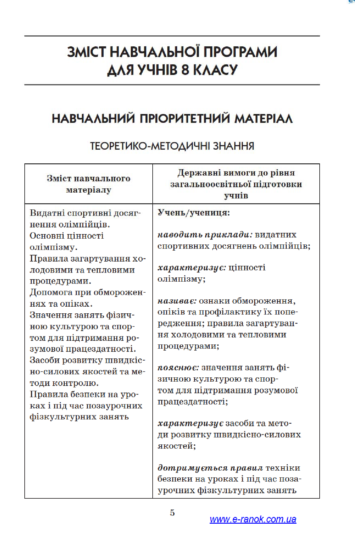 [object Object] «Фізична культура. 8 клас», автор Ю. Васьков - фото №6 - мініатюра