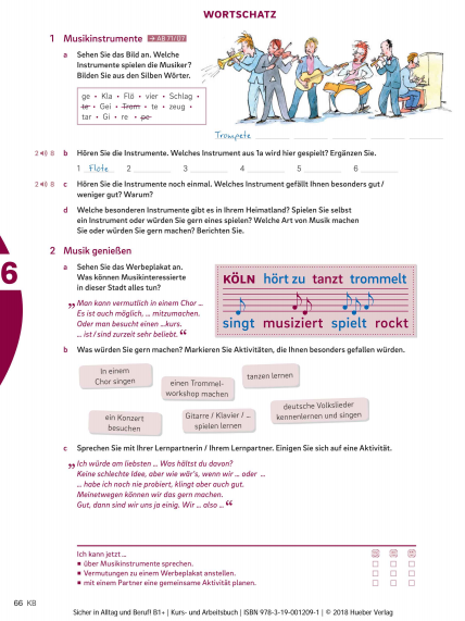 [object Object] «Sicher in Alltag und Beruf : Kurs- und Arbeitsbuch B1+», авторів Міхаела Перлманн-Бальме, Сюзанна Швальб, Ютта Орт-Чамба - фото №4 - мініатюра