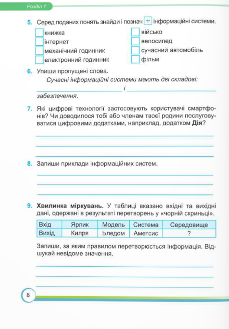 [object Object] «Інформатика. Робочий зошит. 6 клас (до підручн. Н. Морзе та ін.)», авторів Олена Антонова, Сергій Мартинюк - фото №6 - мініатюра