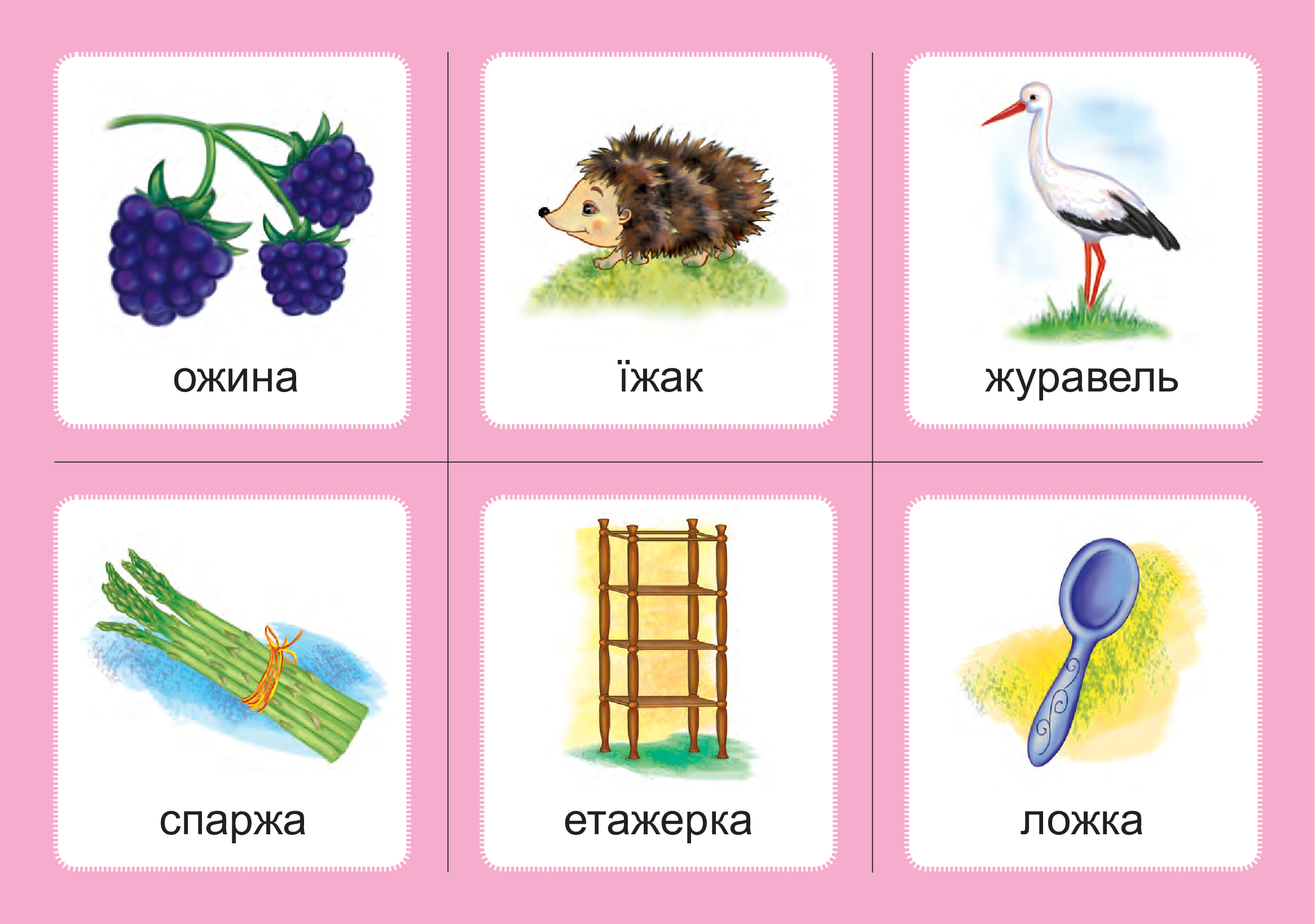 [object Object] «Українська мова. 1 клас. Дидактичні картки. Асоціації. Комплект 2. Звуки [ж]-[ш], [ш]-[ш], [ж]-[ж], [ч]-[ч], [шч]-[ч]», автор Валентина Рожнів - фото №5 - мініатюра