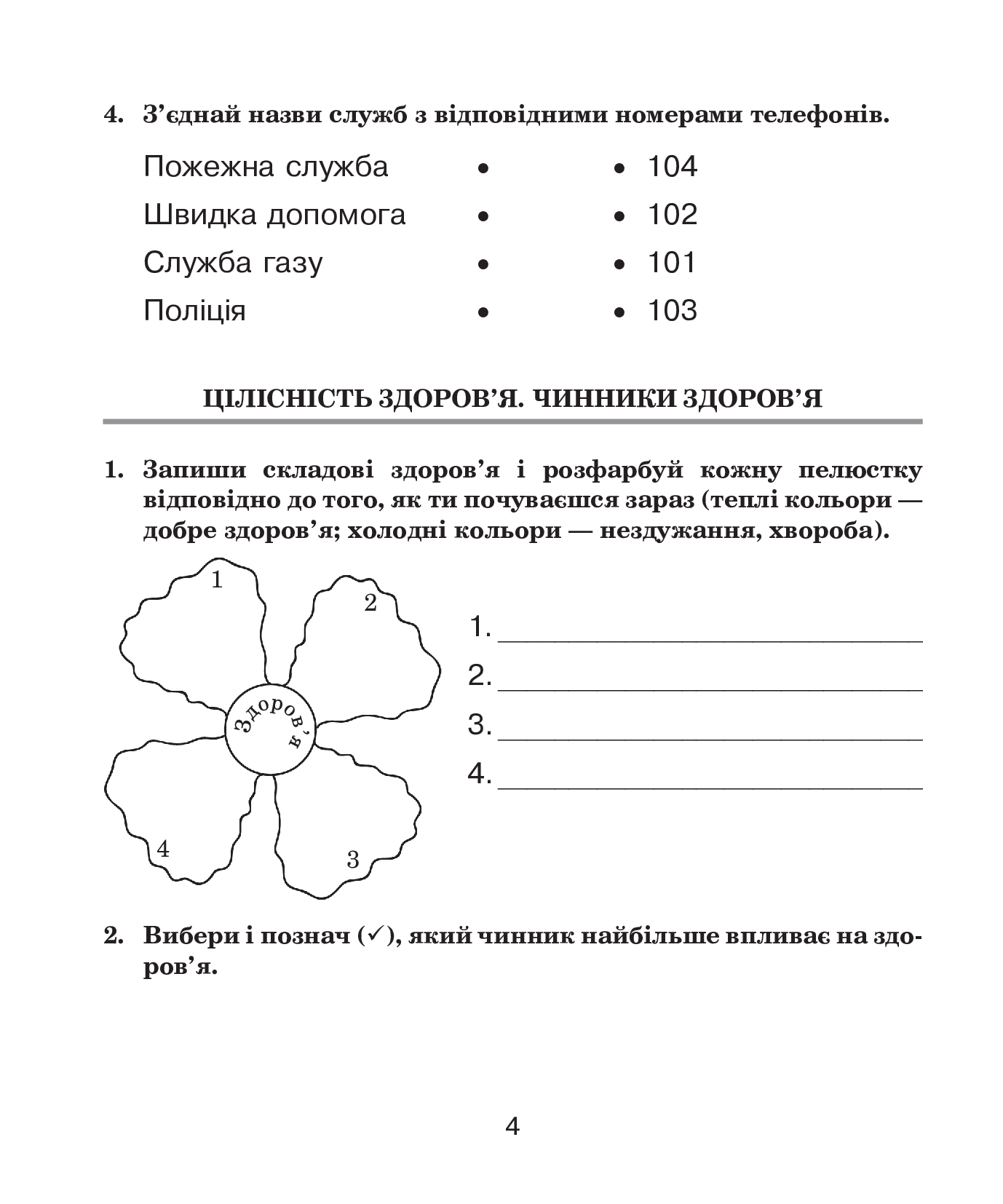 [object Object] «Основи здоров’я. Робочий зошит. 4 клас», авторов Наталия Шост, Оксана Кикинежди, Ирина Шульга - фото №5 - миниатюра