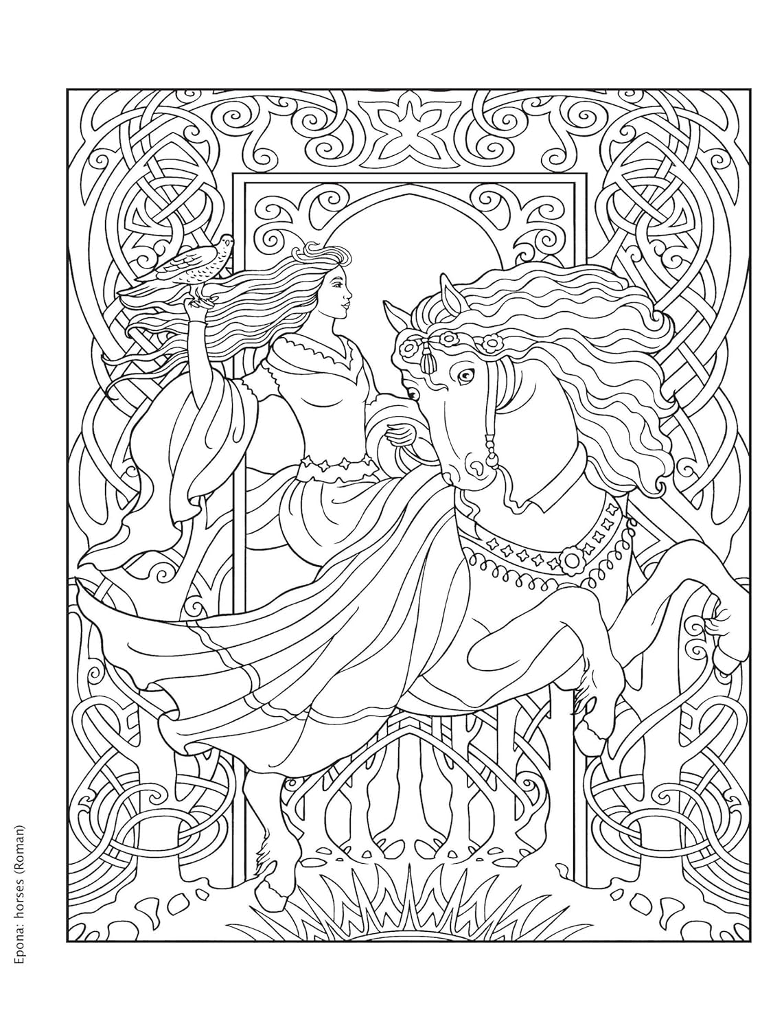 [object Object] «Creative Haven Gorgeous Goddesses Coloring Book», автор Марти Нобл - фото №5 - миниатюра