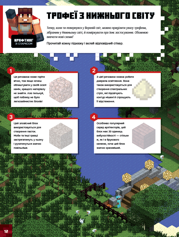 Minecraft. Стікер-бук. Нижній світ і Край — фото 7