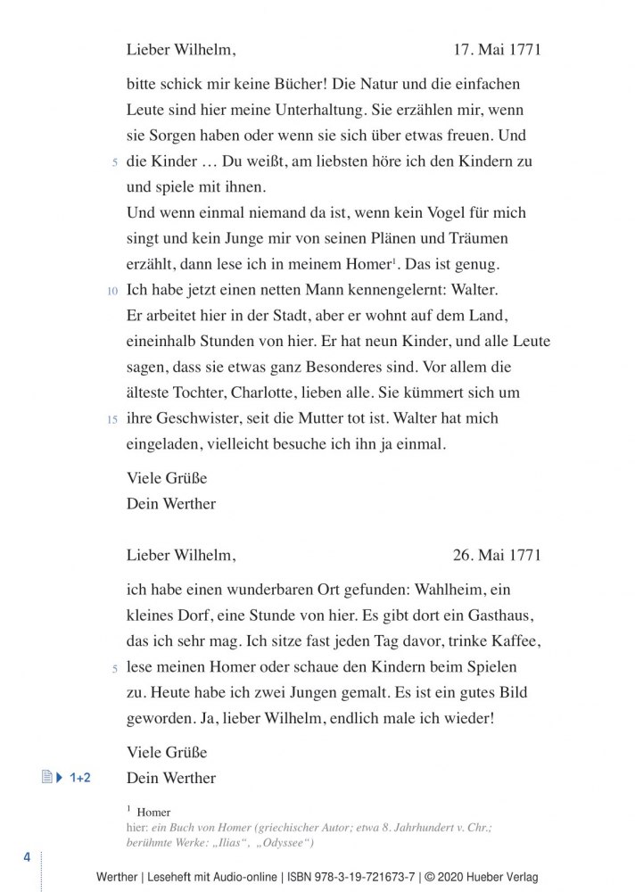 [object Object] «Werther. Goethes Grobe Liebesgeschichte Neu Erzahlt. Leseheft mit Audios online», автор Урс Люгер - фото №3 - мініатюра