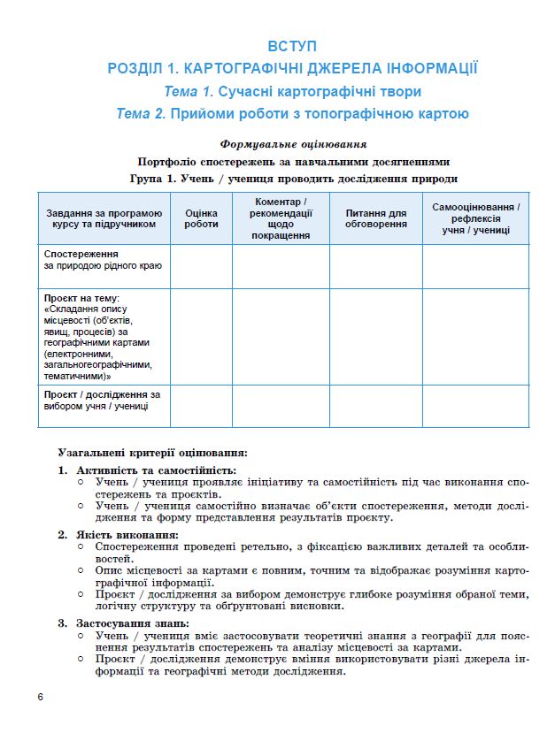 Географія. 8 клас. Зошит для формувального підсумкового тематичного оцінювання — фото 5