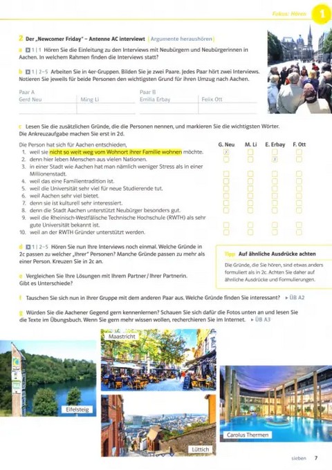 [object Object] «Kompass DaF B1+. Deutsch für Studium und Beruf. Kurs- und Übungsbuch mit Audios und Videos», авторів Браун Біргіт, Надя Фюгерт, Фридерік Джин, Ільза Сандер, Даніела Шмайзер, Сімона Вайдінгер - фото №5 - мініатюра
