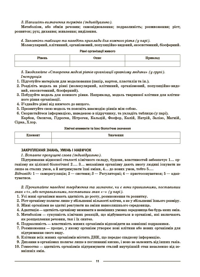 Мій конспект. Матеріали до уроків. Біологія. 8 клас (до програми П. Г. Балан) — фото 6