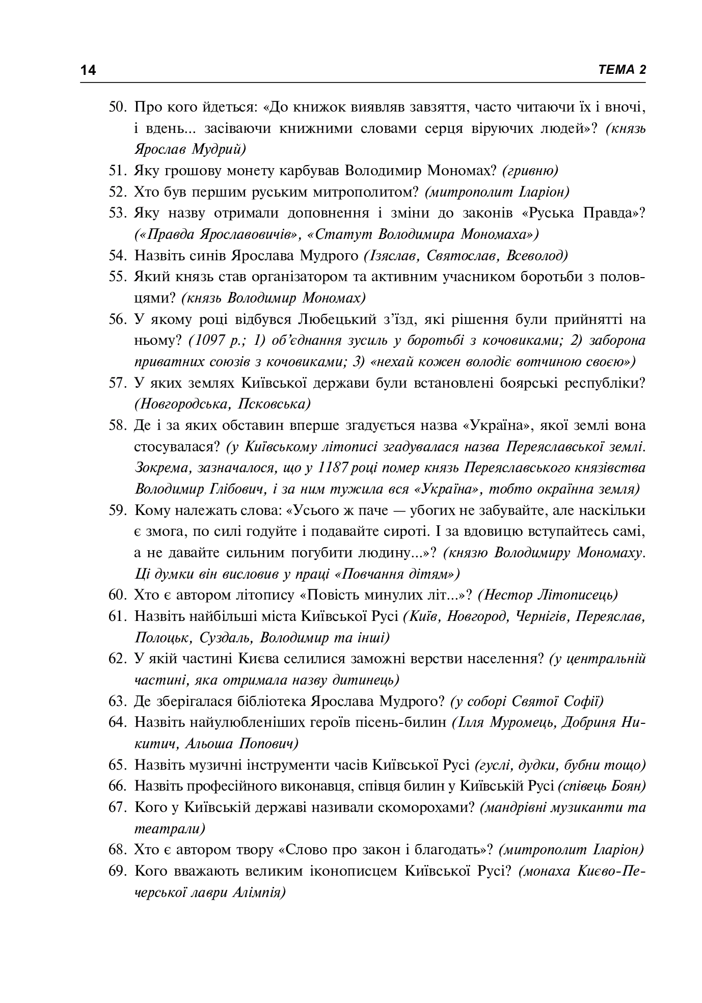 Історія України. Питальник для підготовки до ЗНО — фото 14