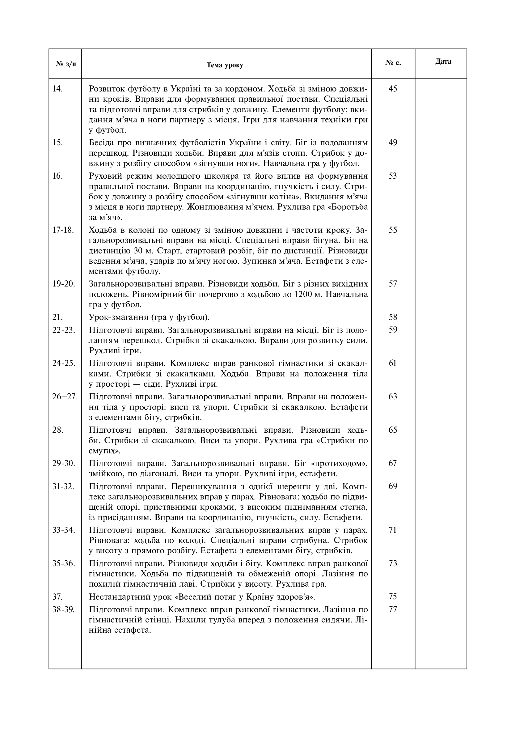 Фізична культура. Конспекти уроків. 3 клас — фото 4