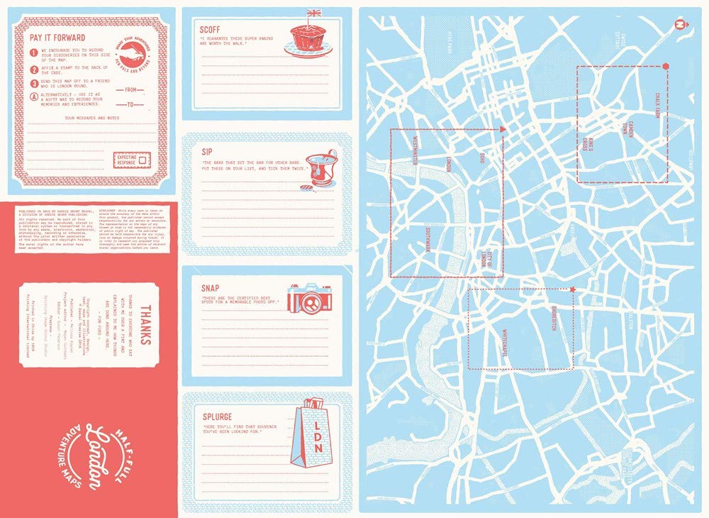 [object Object] «Half-full Adventure Map: London», автор Сэм Трезизе - фото №3 - миниатюра