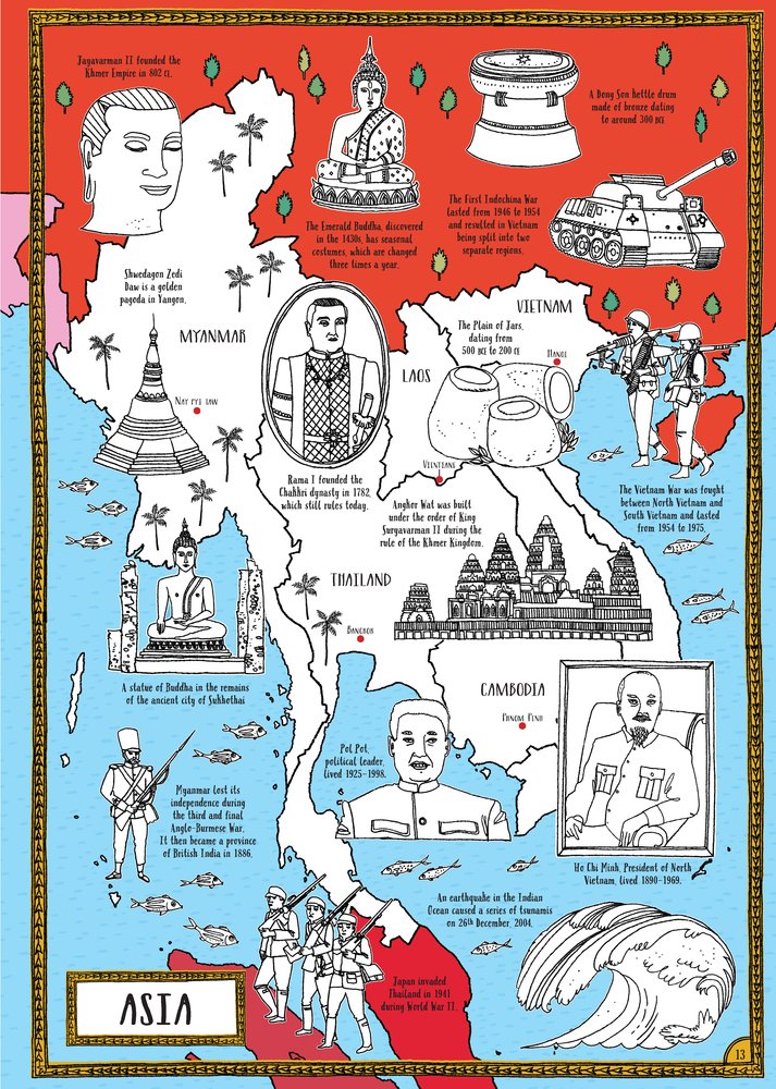 [object Object] «History. A Map Colouring Book», автор Шарлотта Фармер - фото №3 - мініатюра