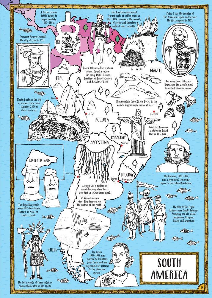 [object Object] «History. A Map Colouring Book», автор Шарлотта Фармер - фото №4 - мініатюра