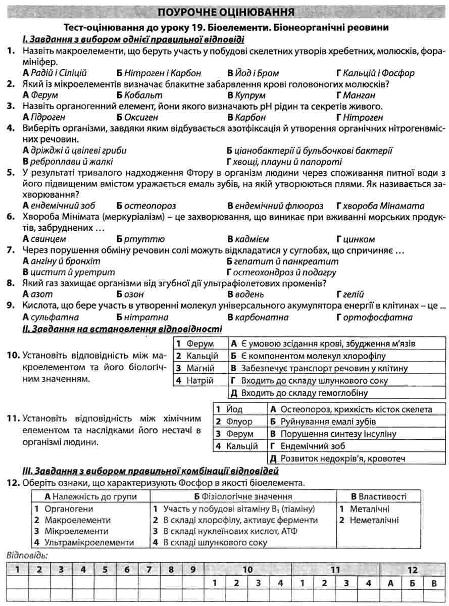 Біологія і екологія. Збірник завдань для оцінювання навчальних досягнень учнів. 10 клас — фото 4