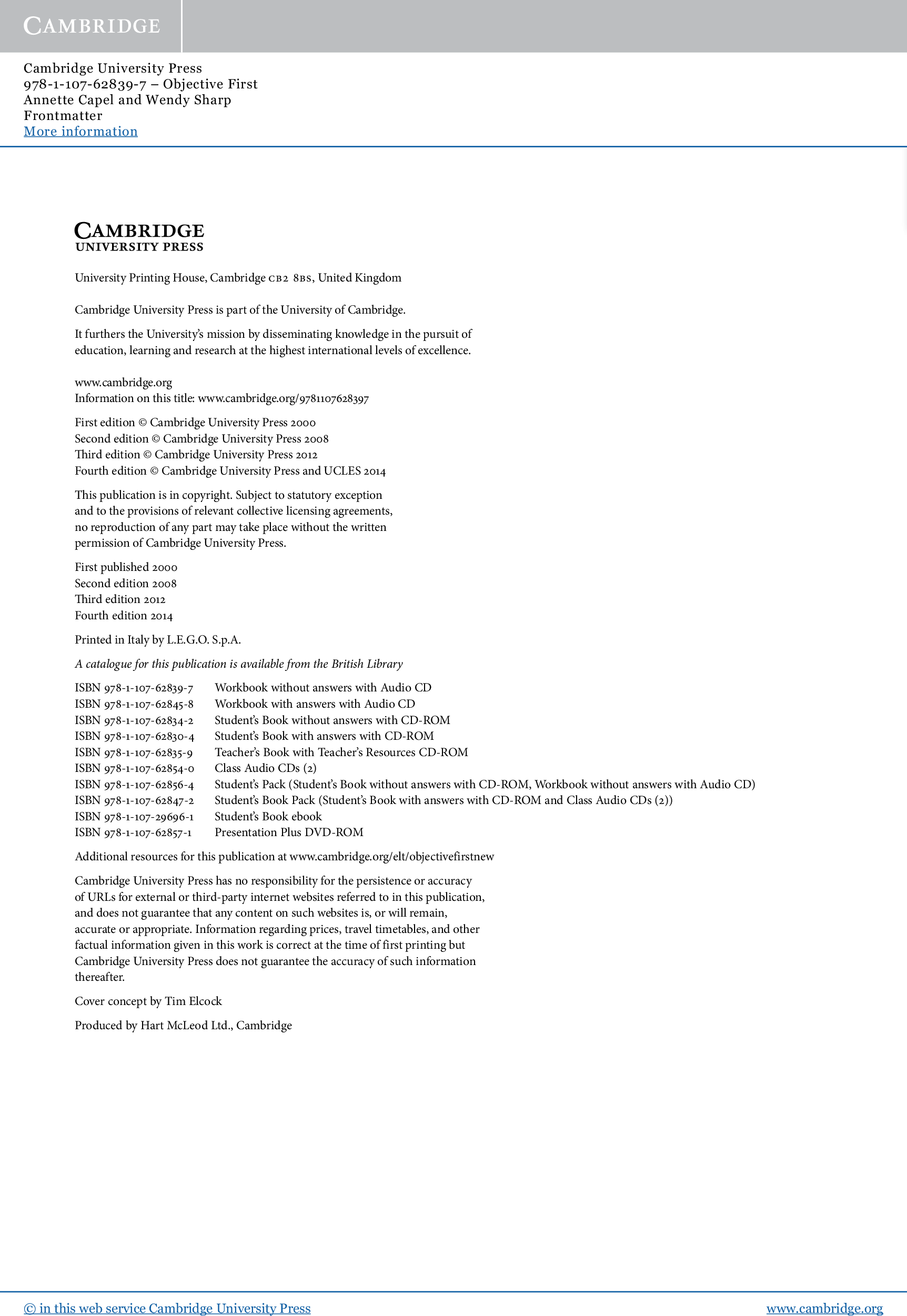 [object Object] «Objective First: Workbook without Answers (+ CD-ROM)», авторів Венді Шарп, Аннетте Капел - фото №3 - мініатюра