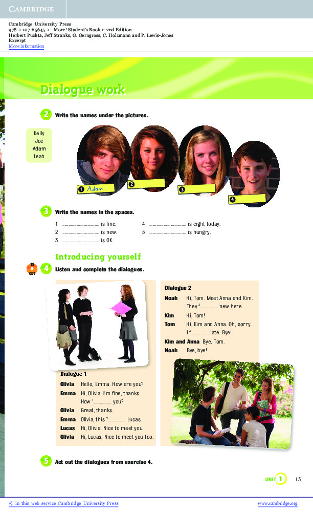 [object Object] «More! Level 1 Student's Book with Cyber Homework and Online Resources», авторов Гюнтер Гернгросс, Питер Льюис-Джонс, Кристиан Хольцманн, Герберт Пухта, Джефф Стрэнкс - фото №3 - миниатюра