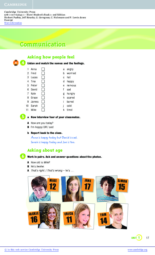 [object Object] «More! Level 1 Student's Book with Cyber Homework and Online Resources», авторов Гюнтер Гернгросс, Питер Льюис-Джонс, Кристиан Хольцманн, Герберт Пухта, Джефф Стрэнкс - фото №5 - миниатюра