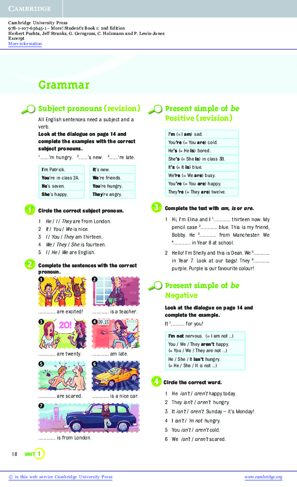 [object Object] «More! Level 1 Student's Book with Cyber Homework and Online Resources», авторов Гюнтер Гернгросс, Питер Льюис-Джонс, Кристиан Хольцманн, Герберт Пухта, Джефф Стрэнкс - фото №6 - миниатюра