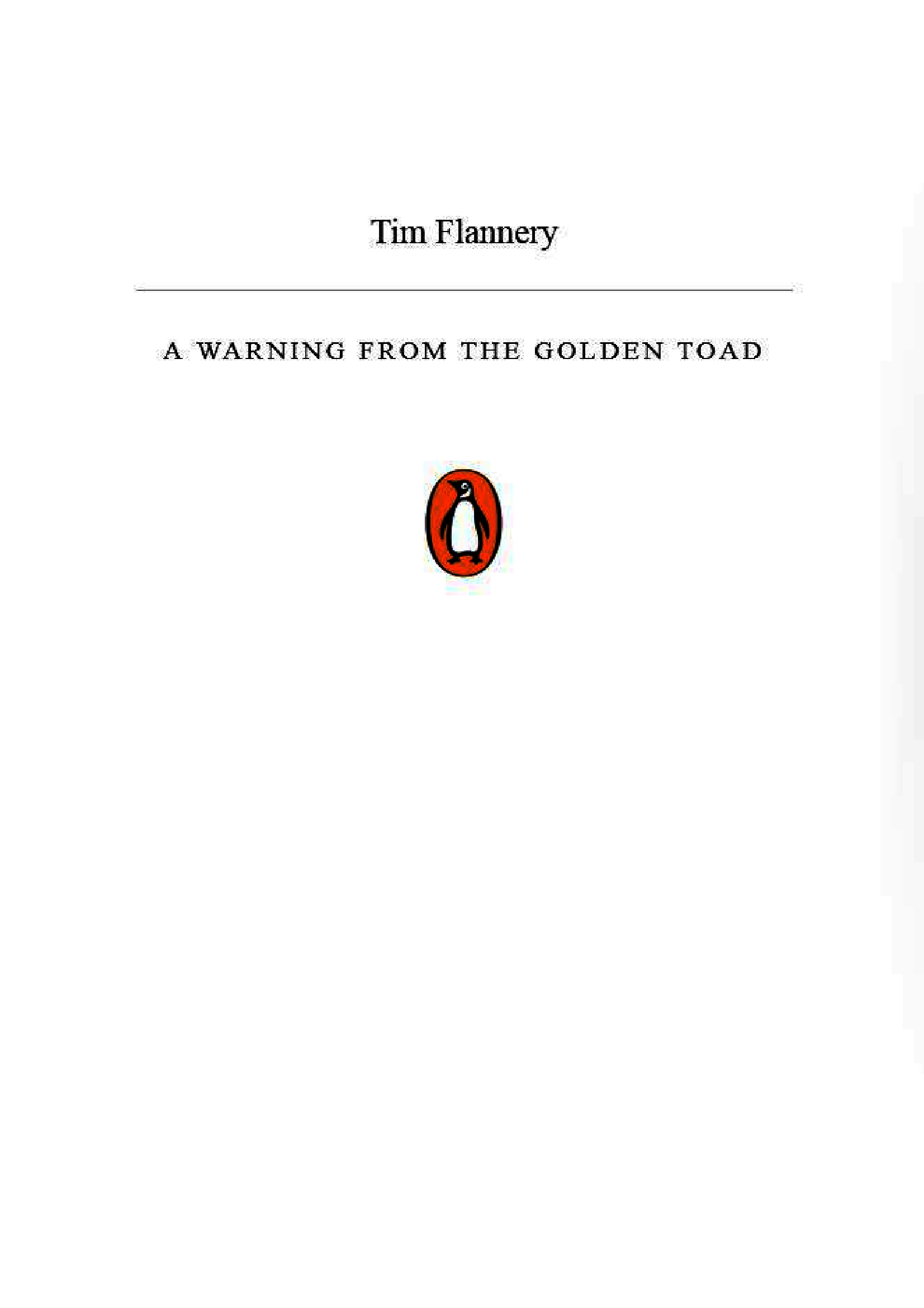 [object Object] «A Warning from the Golden Toad», автор Тим Фланнери - фото №3 - миниатюра