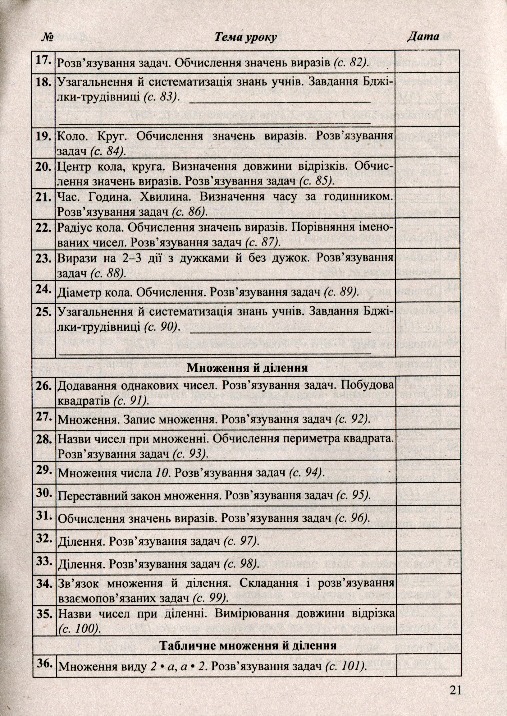 [object Object] «Календарне планування на 2019-2020 навчальний рік. 2 клас. 2 семестр. За програмою Р. Шияна», автор Ірина Жаркова - фото №5 - мініатюра