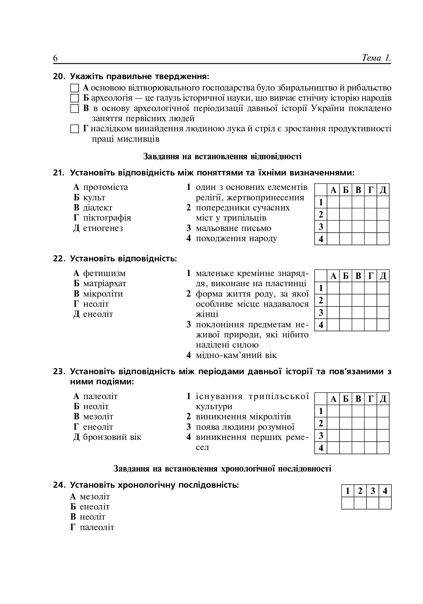 Історія України. Тематичний контроль для підготовки до ЗНО. 1000 тестових завдань — фото 5