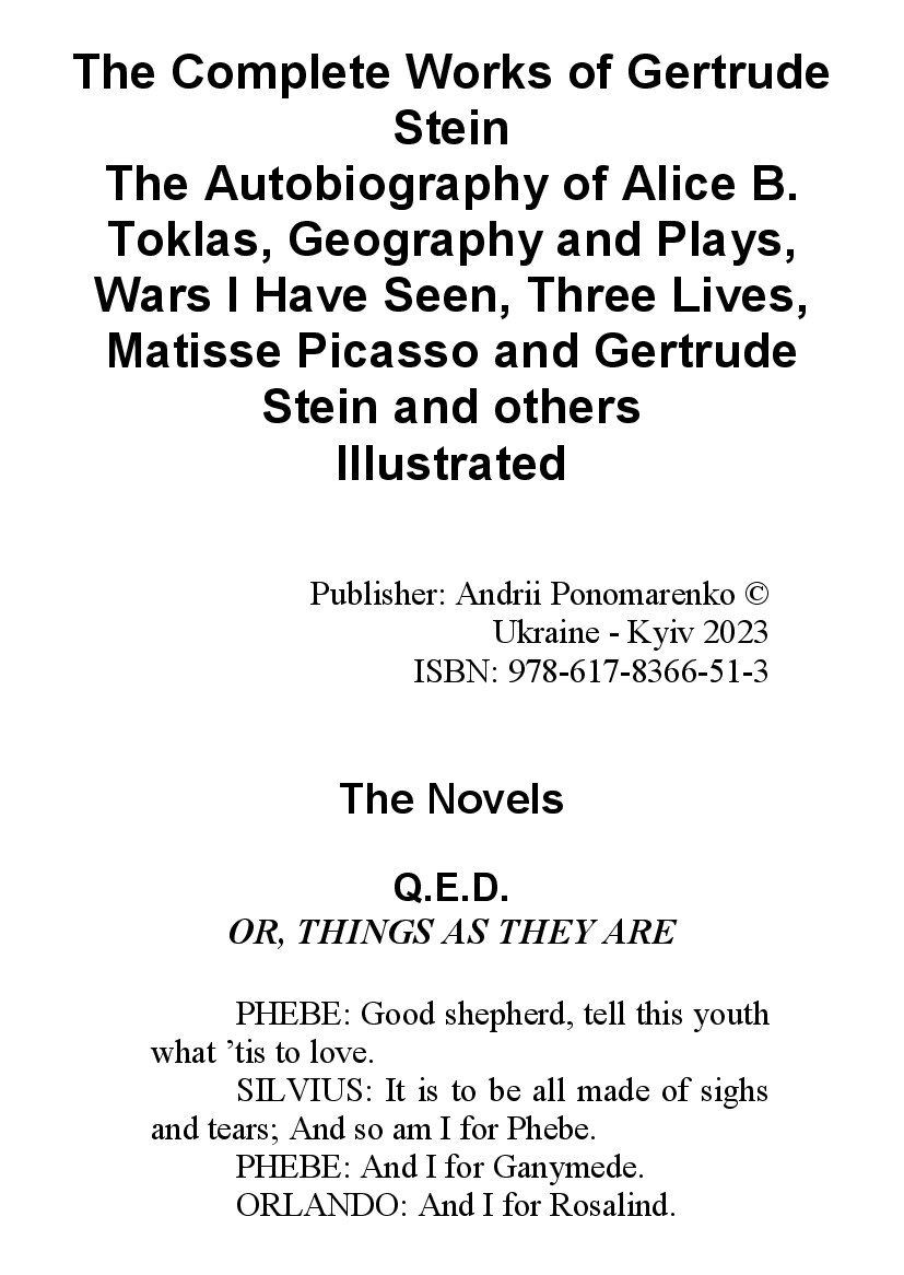 [object Object] «The Complete Works of Gertrude Stein. Illustrated», автор Гертруда Стайн - фото №2 - мініатюра