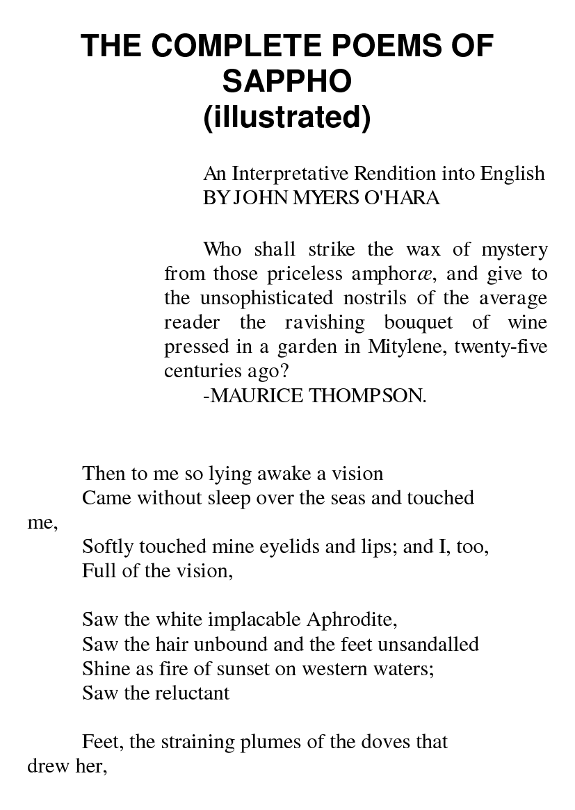 [object Object] «The Complete Poems of Sappho», автор Сапфо - фото №2 - мініатюра
