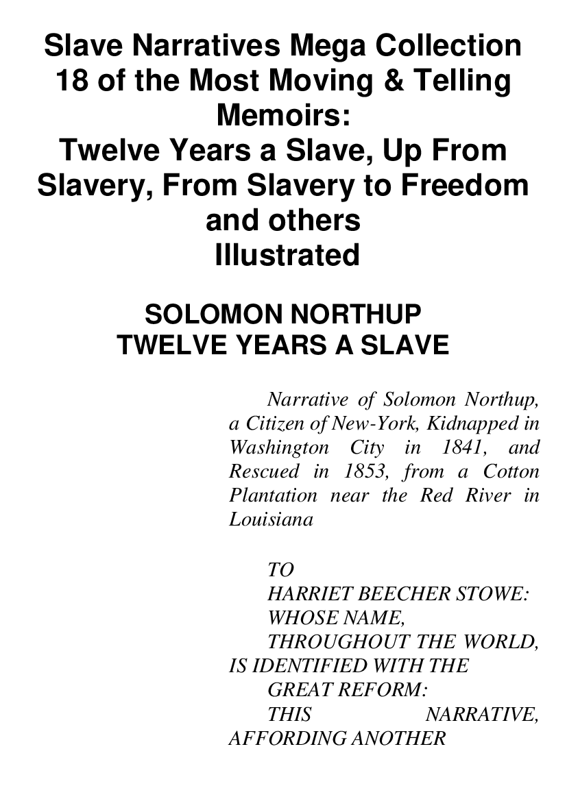 [object Object] «Slave Narratives Mega Collection. Illustrated», авторів Соломон Нортап, Фредерік Дуглас, Букер Т. Вашингтон - фото №2 - мініатюра